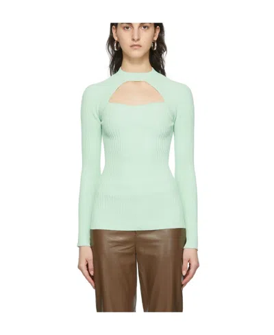 AERON LOGO HOLLOWED-OUT RIB SWEATER