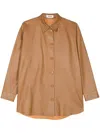 Aeron Longsleeve Leather Shirt In Brown