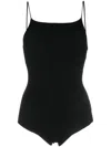 Aeron Lourde Sleeveless Ribbed Bodysuit In Black