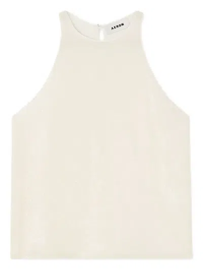 Aeron Lucia Sequined Top In Neutral