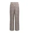 Aeron Malik Printed Wide-leg Trousers In Brown