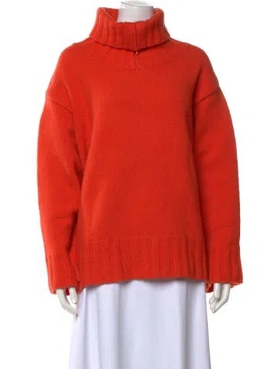 Pre-owned Aeron Merino Wool Turtleneck Sweater In Orange
