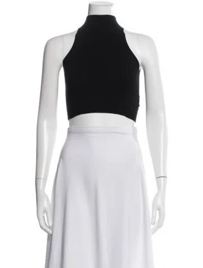 Pre-owned Aeron Mock Neck Sleeveless Crop Top In Multi