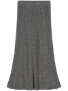 Aeron Mossy Midi Skirt In Grey