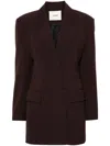 Aeron Motive Boxy Blazer In Brown