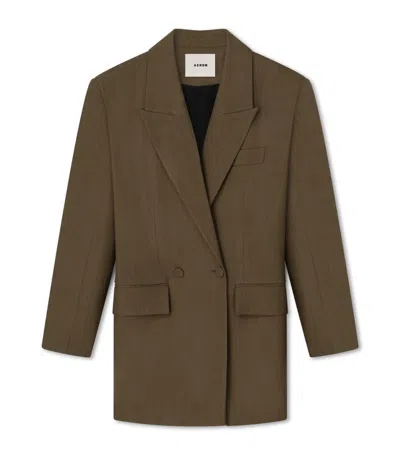 Aeron Motive Double-breasted Blazer In Forest