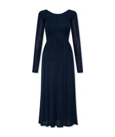 Aeron Navy Blue Long-sleeved Dress In Black