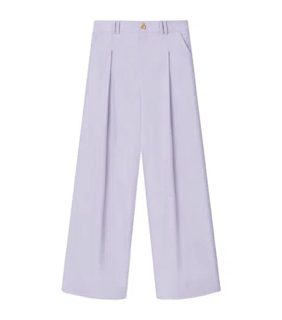 Aeron Organic Cotton Wellen Wide-leg Trousers In Purple