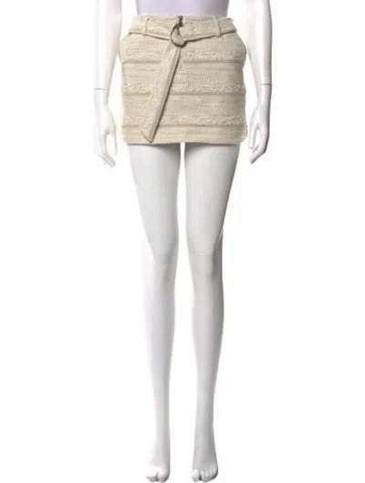 Pre-owned Aeron Patterned Mini Skirt In Neutral
