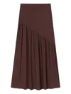 Aeron Pleated Skirt In Brown