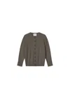 Aeron Plie - Pure Merino Wool Cardigan In Grey