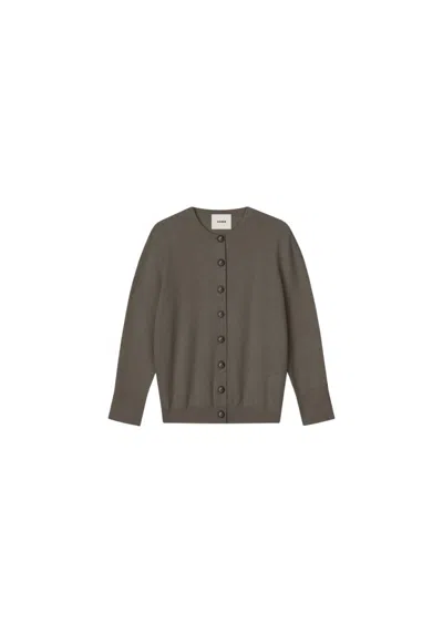 Aeron Plie - Pure Merino Wool Cardigan In Grey