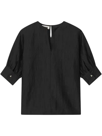 Aeron Poplin Blouse In Black