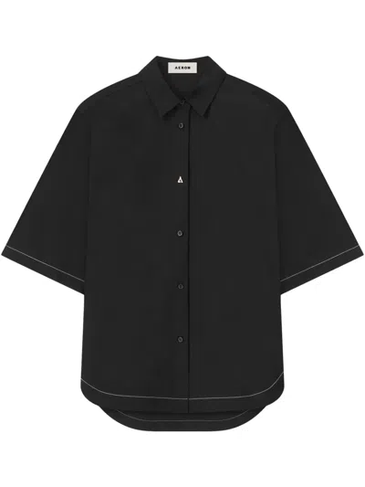 Aeron Poplin Shirt In Black