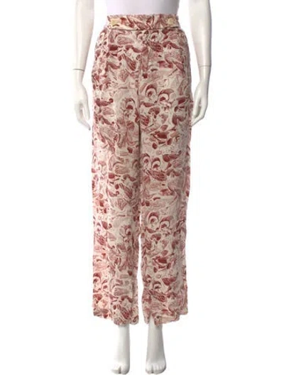 Pre-owned Aeron Printed Wide Leg Pants In Neutrals
