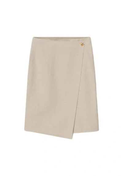 Aeron Prow - Wrap Skirt In Neutrals