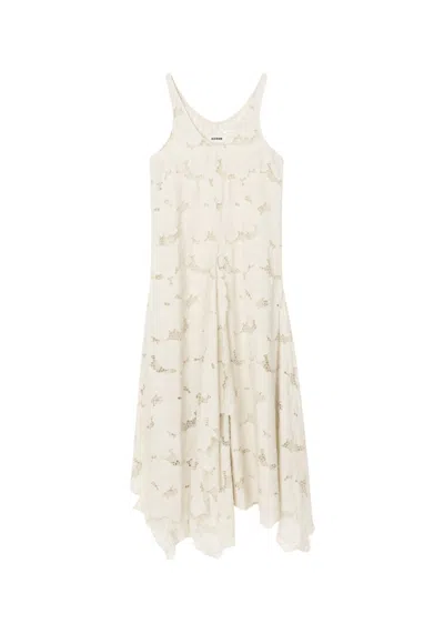 AERON AERON REEF - LACE FLUTED MAXI DRESS