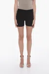 Aeron Ribbed-knit Mini Shorts In Black