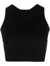 Aeron Geripptes Cropped-strickoberteil In Black