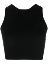 Aeron Geripptes Cropped-strickoberteil In Black