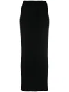 Aeron High-waisted Knitted Skirt In Black