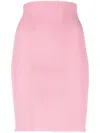 Aeron Minirock Aus Geripptem Strick In Pink