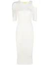 Aeron Ribbed Midi Dress In Neutrals