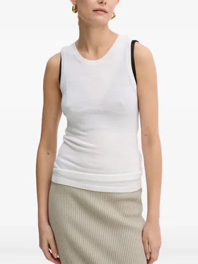 Aeron Round-neck Sleeveless Top In Neutral