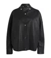 Aeron Salem Oversized Leather Jacket In Black