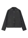 Aeron Salem Snap-collar Leather Jacket In Black