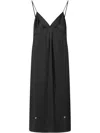 Aeron Satin Maxi Dress In 黑色
