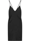 Aeron Satin Midi Dress In 黑色