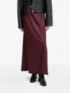 Aeron Satin-panelled Maxi Skirt In Red