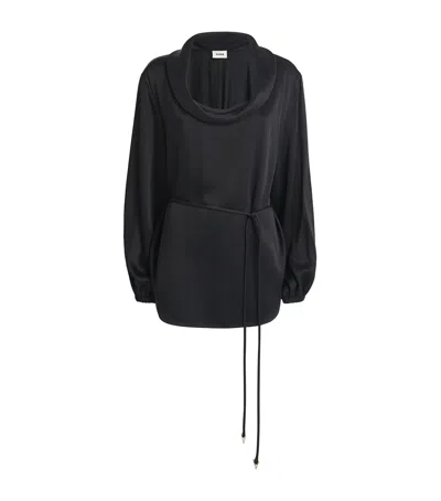 Aeron Satin Soraya Top In Black