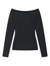 Aeron Shiny Textured-knit Top In Black