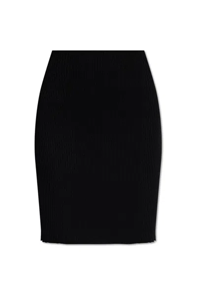 Aeron High-waist Knit Mini Skirt In Black