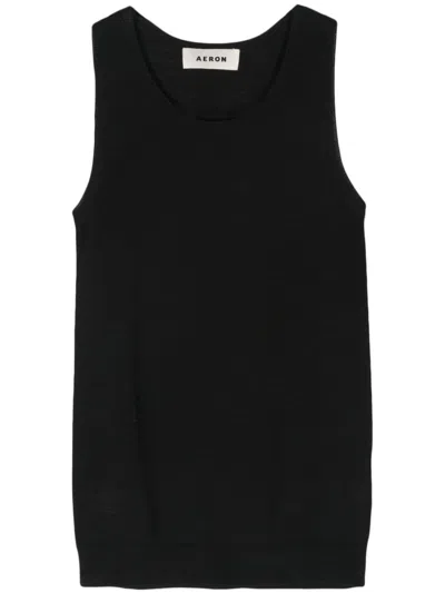 Aeron Sleeveless Knitted Top In Black