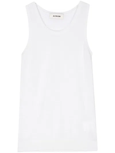 Aeron Sleeveless Knitted Top In White