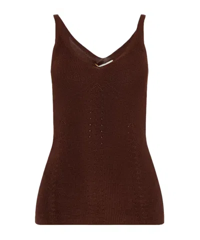 AERON AERON TEXTURED KNIT V-NECK TOP