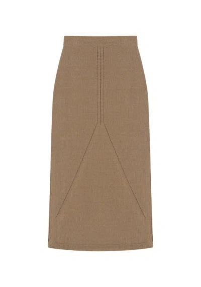 Aeron Soothe - Knit Maxi Skirt In Grey