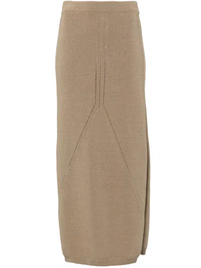 Aeron Soothe Knitted Maxi Dress In Brown