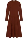 Aeron Spice - Knitted Midi Dress In Brown