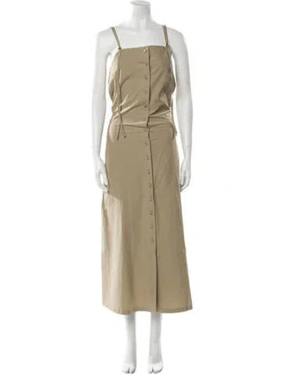 Pre-owned Aeron Square Neckline Long Dress W/ Tags In Neutral