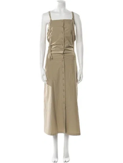 Pre-owned Aeron Square Neckline Long Dress W/ Tags In Neutral