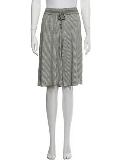 Pre-owned Aeron Striped Knee-length Shorts In Green