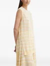 Aeron Striped Sleeveless Knit Top In Neutral