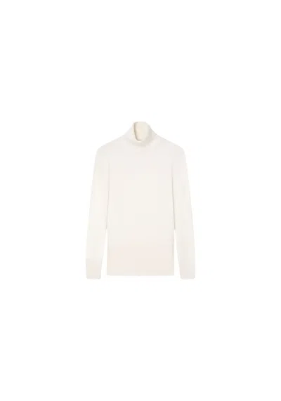 Aeron Tender - Fitted Turtleneck In White