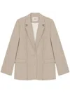 Aeron Fitted-waist Blazer In Neutrals