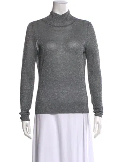 Pre-owned Aeron Turtleneck Long Sleeve Top In Gray