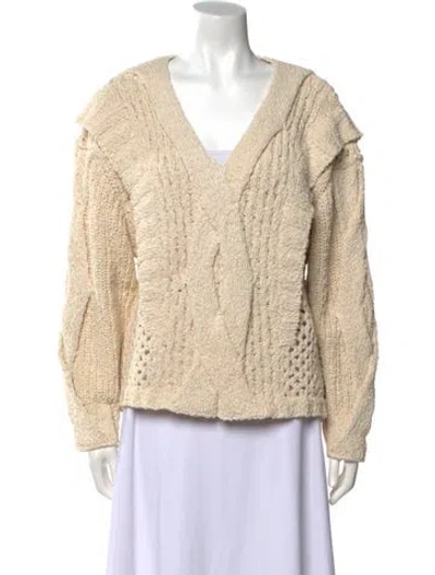 Pre-owned Aeron V-neck Sweater In Neutral